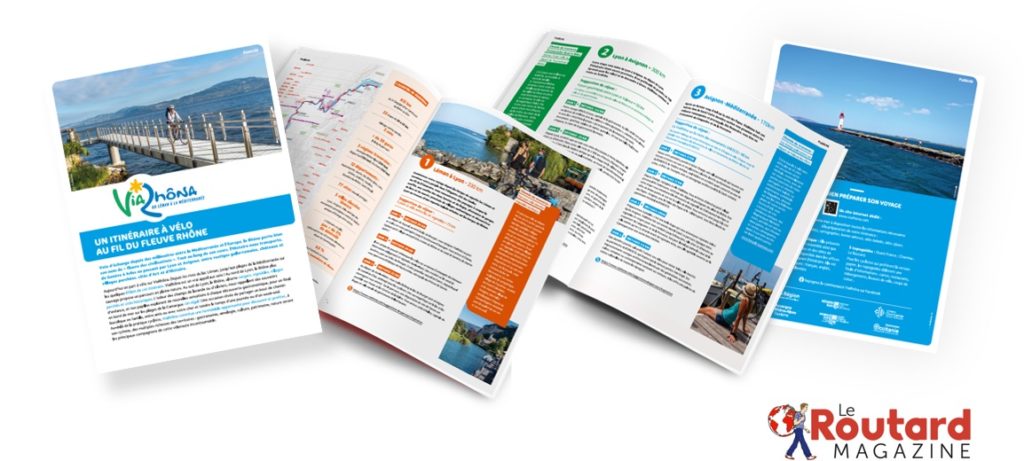 Publiredactionnel dossier ViaRhona dans Le Routard magazine.