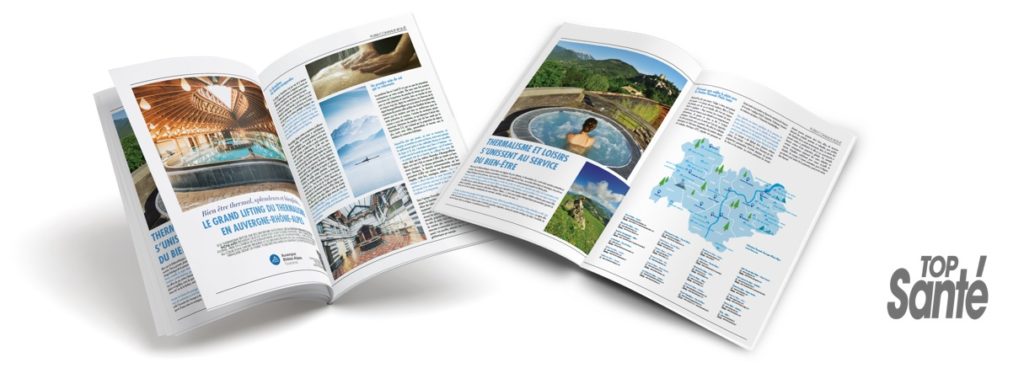 6 pages Thermal en Auvergne Rhône Alpes dans le Top Santé.
