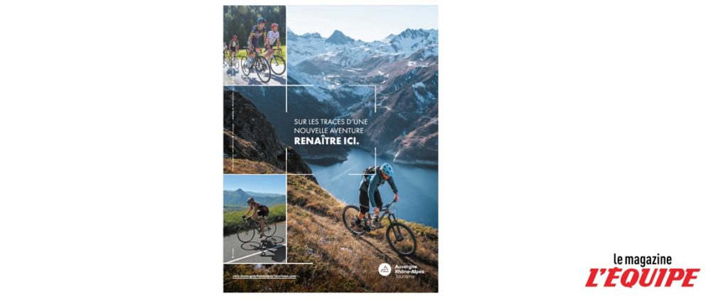Auvergne-Rhone-Alpes Tourisme dans l'Equipe magazine.